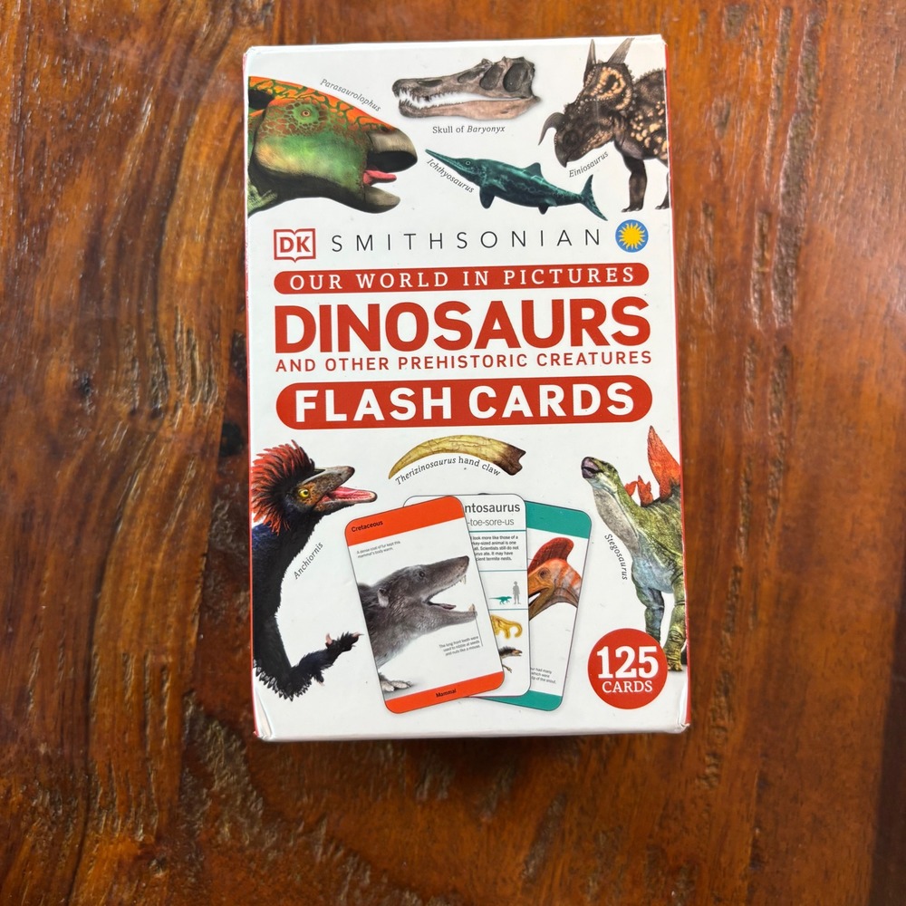 DK Smithsonian Our World in Pictures Dinosaurs 125 Flash Cards Prehistoric 2023